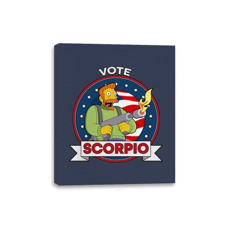 Vote Scorpio - Canvas Wraps Canvas Wraps RIPT Apparel 8x10 / Navy