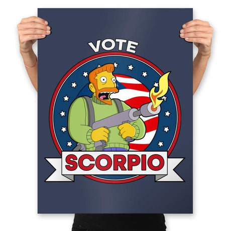 Vote Scorpio - Prints Posters RIPT Apparel 18x24 / Navy