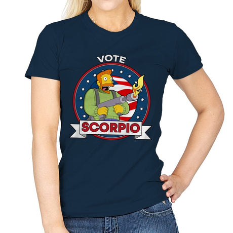 Vote Scorpio - Womens T-Shirts RIPT Apparel Small / Navy