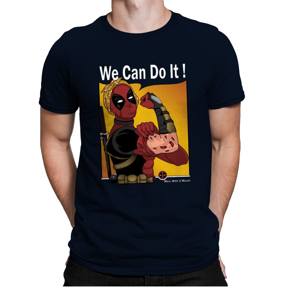 Wade the Riveter  - Mens Premium T-Shirts RIPT Apparel Small / Midnight Navy