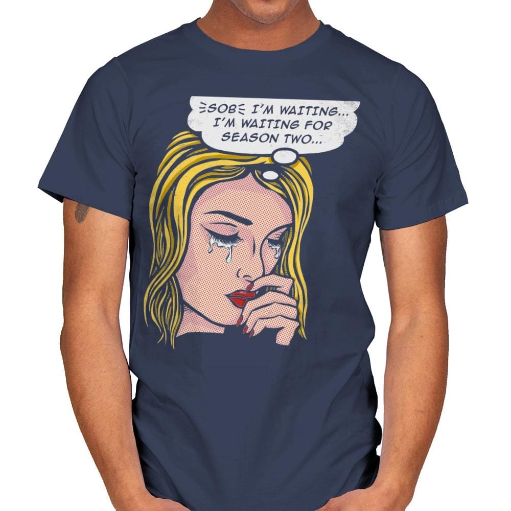 Waiting for Season Two - Mens T-Shirts RIPT Apparel Small / Navy