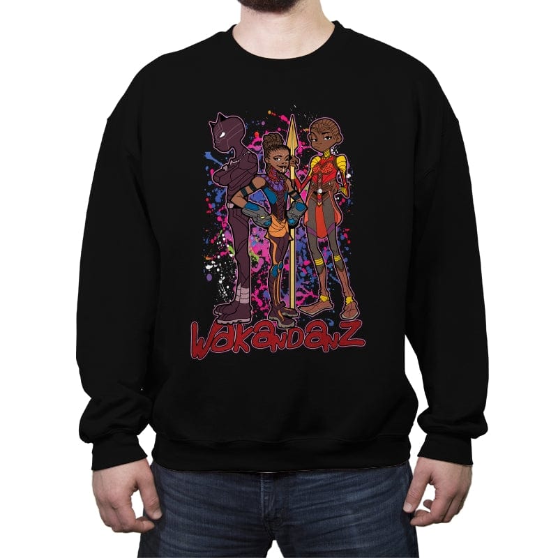 Wakandanz - Crew Neck Sweatshirt Crew Neck Sweatshirt RIPT Apparel Small / Black
