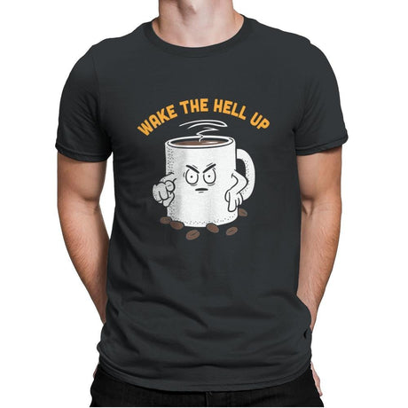 Wake Up Now! - Mens Premium T-Shirts RIPT Apparel Small / Heavy Metal