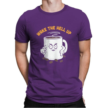 Wake Up Now! - Mens Premium T-Shirts RIPT Apparel Small / Purple Rush