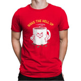 Wake Up Now! - Mens Premium T-Shirts RIPT Apparel Small / Red