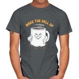 Wake Up Now! - Mens T-Shirts RIPT Apparel Small / Charcoal