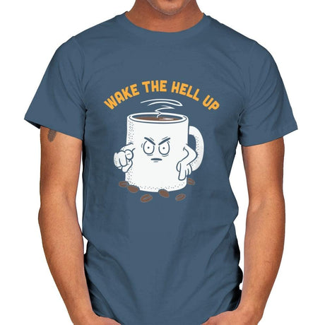 Wake Up Now! - Mens T-Shirts RIPT Apparel Small / Indigo Blue