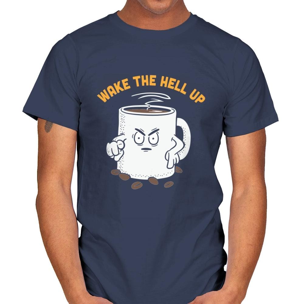 Wake Up Now! - Mens T-Shirts RIPT Apparel Small / Navy