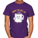 Wake Up Now! - Mens T-Shirts RIPT Apparel Small / Purple