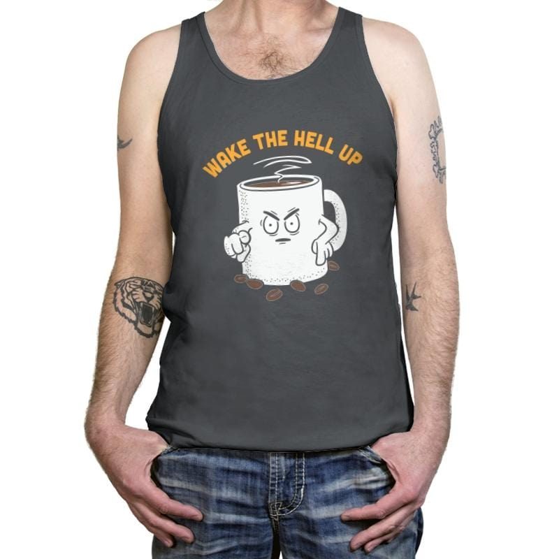Wake Up Now! - Tanktop Tanktop RIPT Apparel X-Small / Asphalt