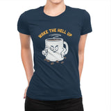 Wake Up Now! - Womens Premium T-Shirts RIPT Apparel Small / Midnight Navy