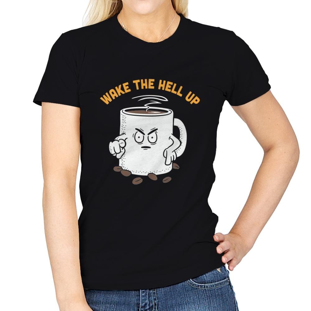 Wake Up Now! - Womens T-Shirts RIPT Apparel Small / Black