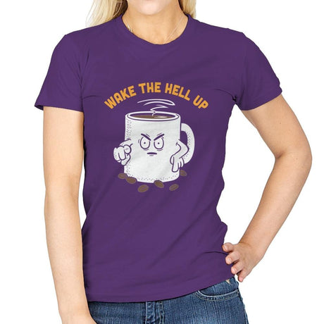 Wake Up Now! - Womens T-Shirts RIPT Apparel Small / Purple