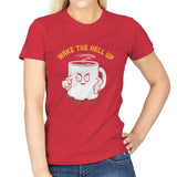 Wake Up Now! - Womens T-Shirts RIPT Apparel Small / Red