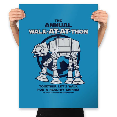 Walk At-At Thon - Prints Posters RIPT Apparel 18x24 / Sapphire