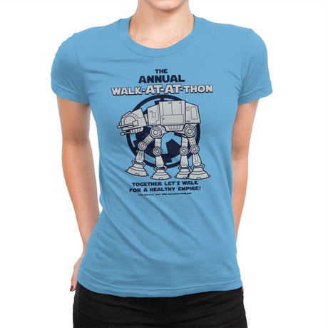 Walk At-At Thon - Womens Premium T-Shirts RIPT Apparel Small / Turquoise