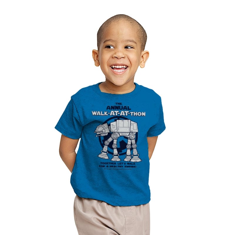 Walk At-At Thon - Youth T-Shirts RIPT Apparel X-small / Sapphire