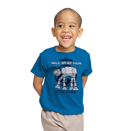 Walk At-At Thon - Youth T-Shirts RIPT Apparel X-small / Sapphire