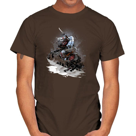Walker Crossing the North Exclusive - Mens T-Shirts RIPT Apparel Small / Dark Chocolate