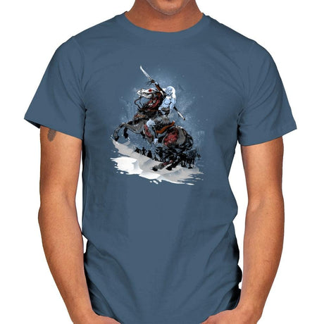 Walker Crossing the North Exclusive - Mens T-Shirts RIPT Apparel Small / Indigo Blue