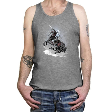 Walker Crossing the North Exclusive - Tanktop Tanktop RIPT Apparel X-Small / Athletic Heather