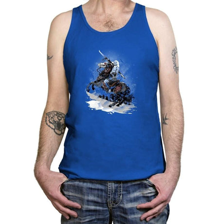 Walker Crossing the North Exclusive - Tanktop Tanktop RIPT Apparel X-Small / True Royal