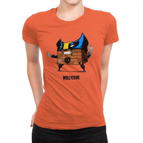 Wallverine  - Womens Premium T-Shirts RIPT Apparel Small / Classic Orange