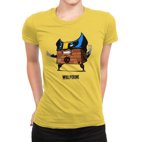 Wallverine  - Womens Premium T-Shirts RIPT Apparel Small / Vibrant Yellow