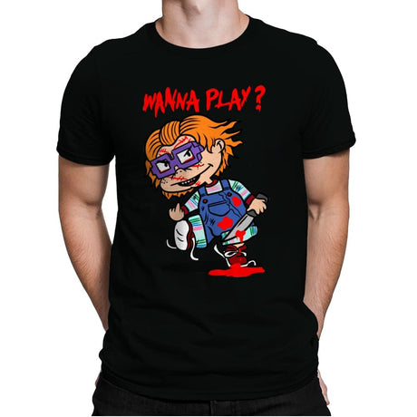 Wanna Play - Mens Premium T-Shirts RIPT Apparel Small / Black