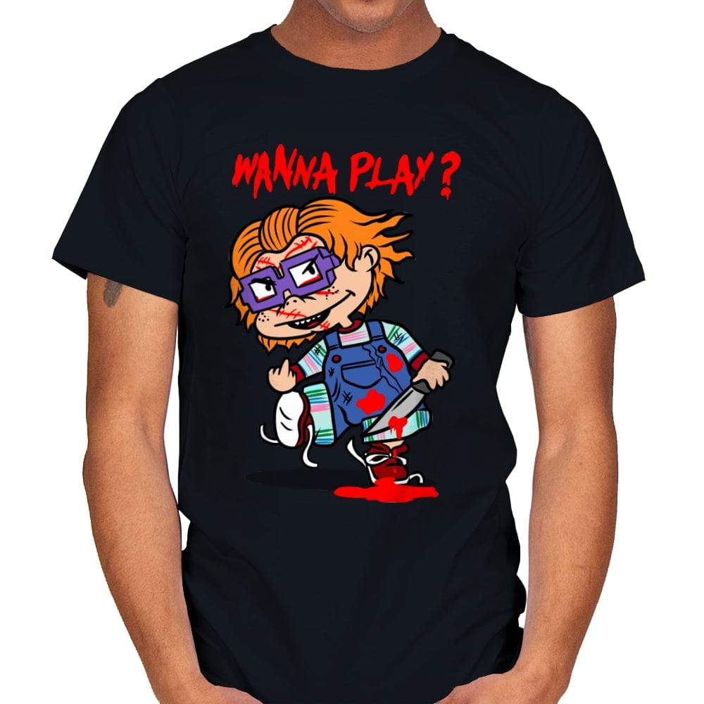 Wanna Play - Mens T-Shirts RIPT Apparel Small / Black