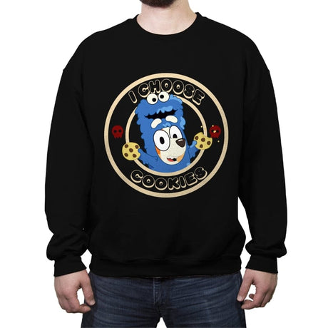 Want Cookies - Crew Neck Sweatshirt Crew Neck Sweatshirt RIPT Apparel Small / Black