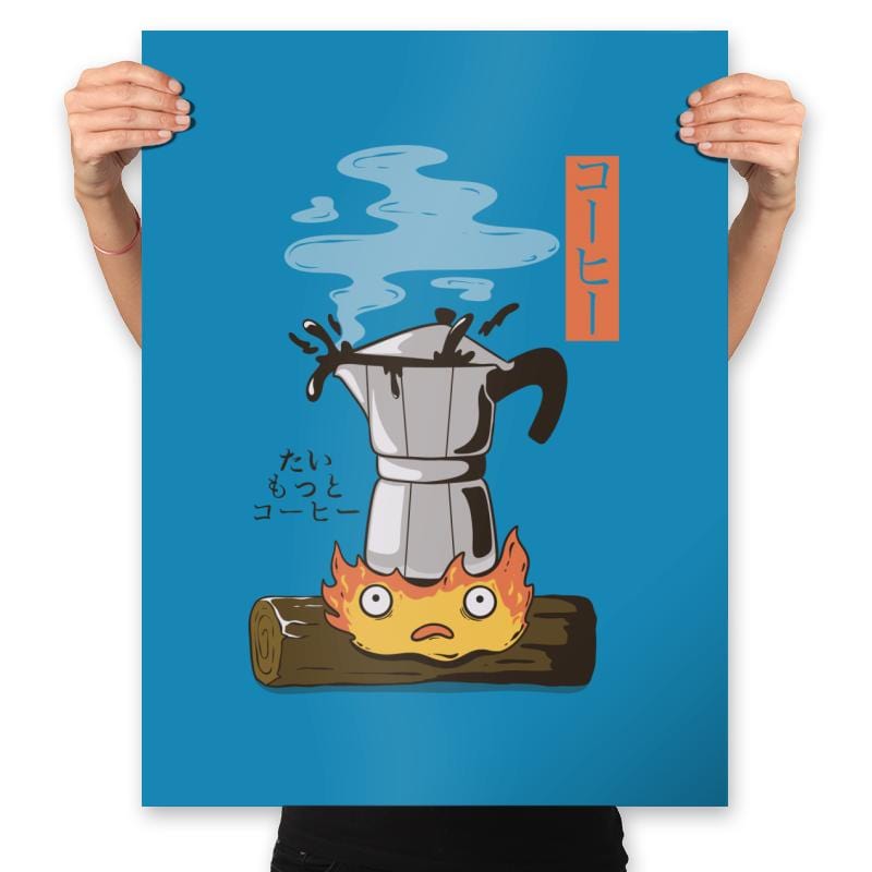 Want More Coffee - Prints Posters RIPT Apparel 18x24 / Sapphire