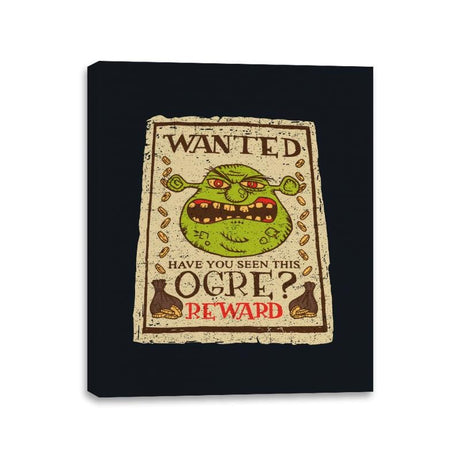 Wanted Ogre - Canvas Wraps Canvas Wraps RIPT Apparel 11x14 / Black