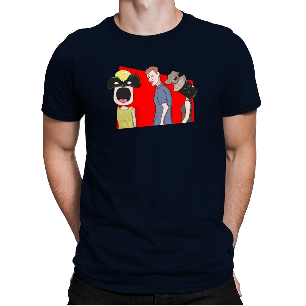 War of the Popcorn Buckets - Mens Premium T-Shirts RIPT Apparel Small / Midnight Navy