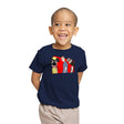 War of the Popcorn Buckets - Youth T-Shirts RIPT Apparel X-small / Navy
