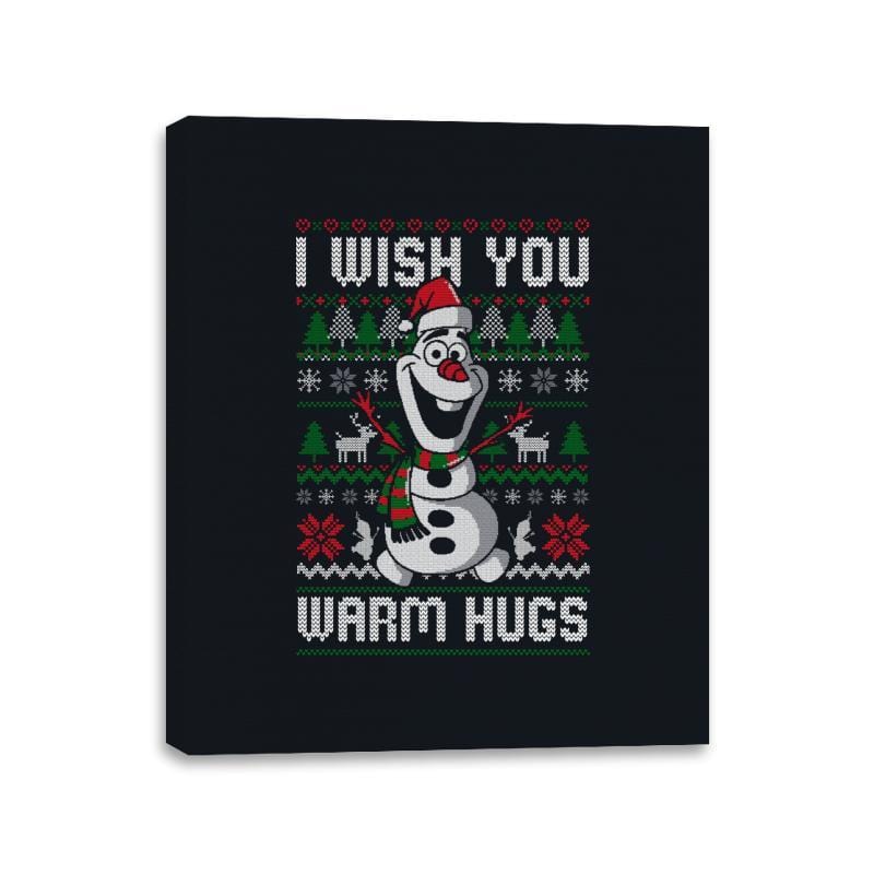 Warm Hugs! - Canvas Wraps Canvas Wraps RIPT Apparel 11x14 / Black