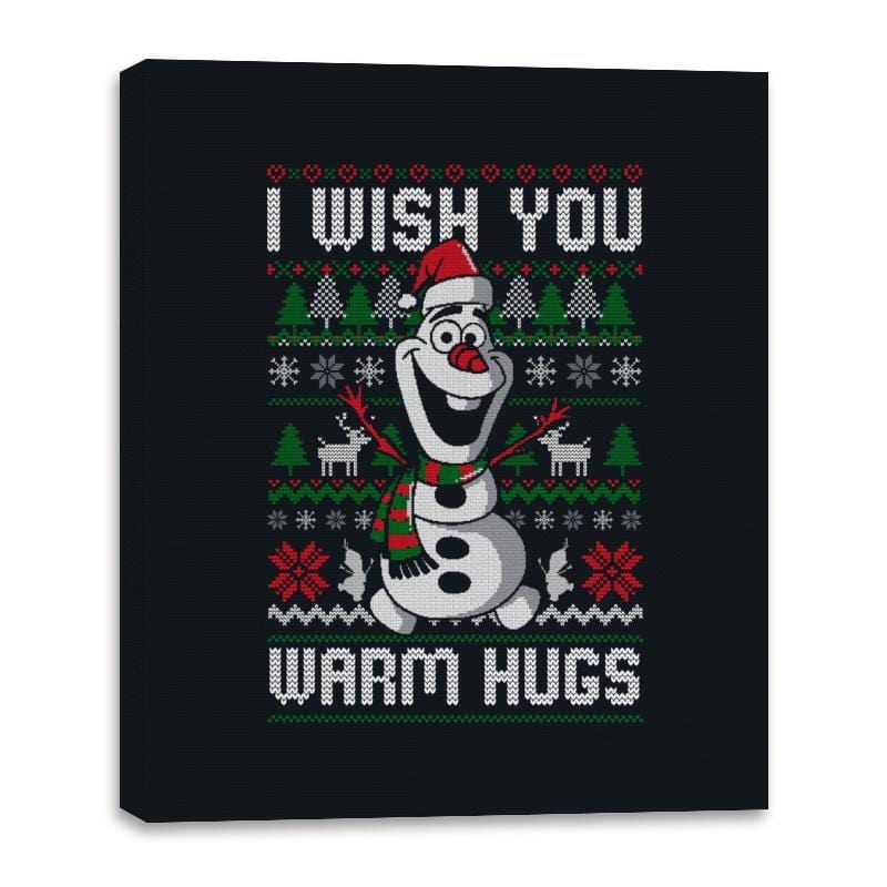 Warm Hugs! - Canvas Wraps Canvas Wraps RIPT Apparel 16x20 / Black