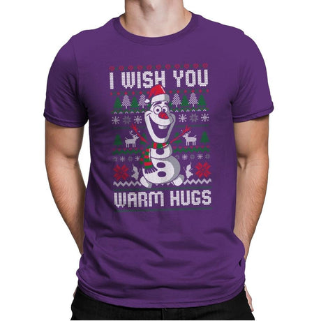 Warm Hugs! - Mens Premium T-Shirts RIPT Apparel Small / Purple Rush