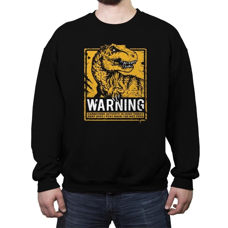 Warning: Carnivore - Crew Neck Sweatshirt Crew Neck Sweatshirt RIPT Apparel Small / Black