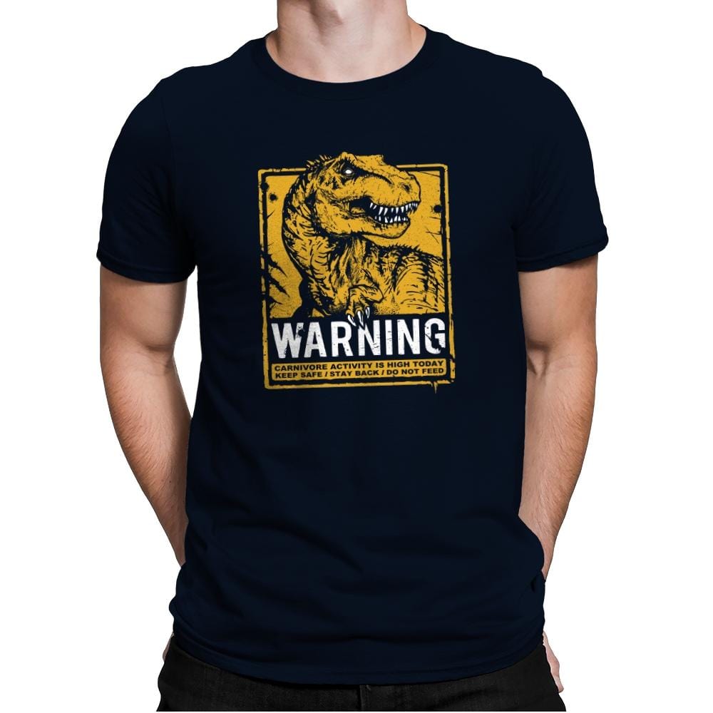 Warning: Carnivore - Mens Premium T-Shirts RIPT Apparel Small / Midnight Navy