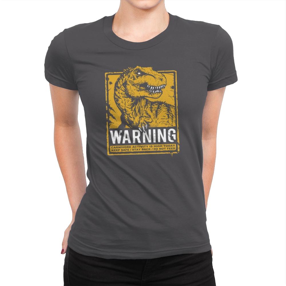 Warning: Carnivore - Womens Premium T-Shirts RIPT Apparel Small / Heavy Metal