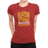 Warning: Carnivore - Womens Premium T-Shirts RIPT Apparel Small / Red