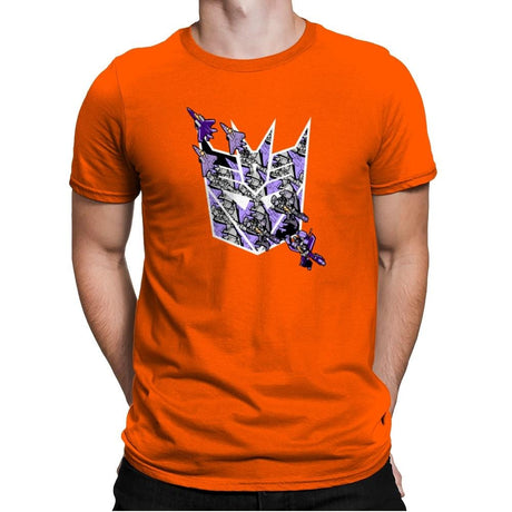 Warper Tessellation - 80s Blaarg - Mens Premium T-Shirts RIPT Apparel Small / Classic Orange