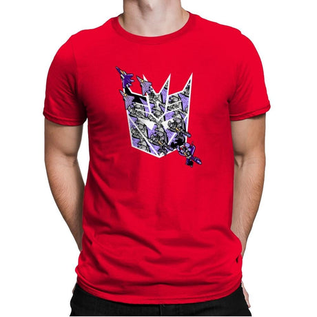 Warper Tessellation - 80s Blaarg - Mens Premium T-Shirts RIPT Apparel Small / Red