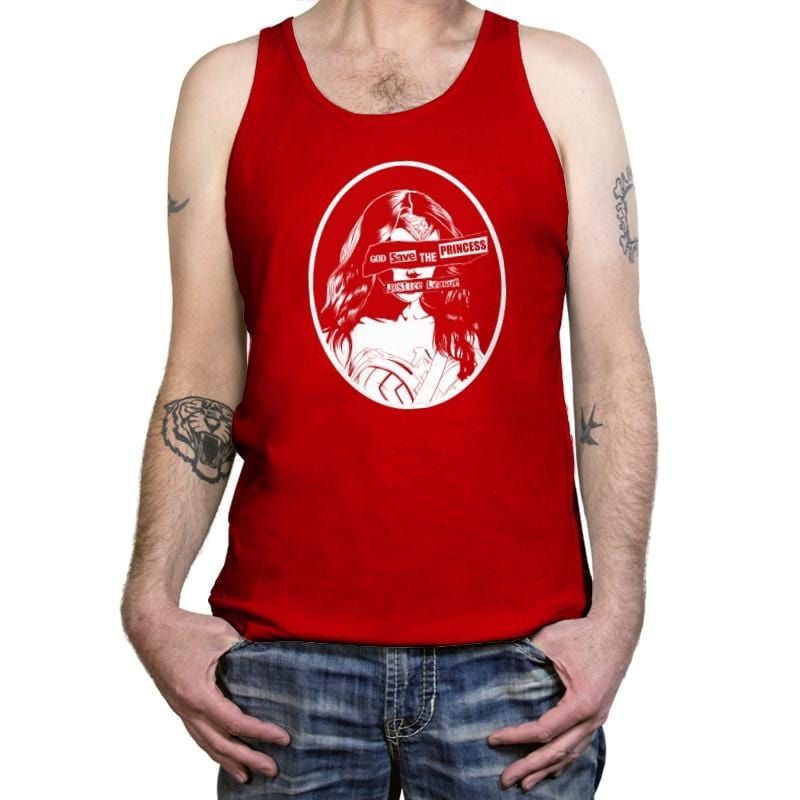 Warrior Princess Exclusive - Wonderful Justice - Tanktop Tanktop RIPT Apparel X-Small / Red