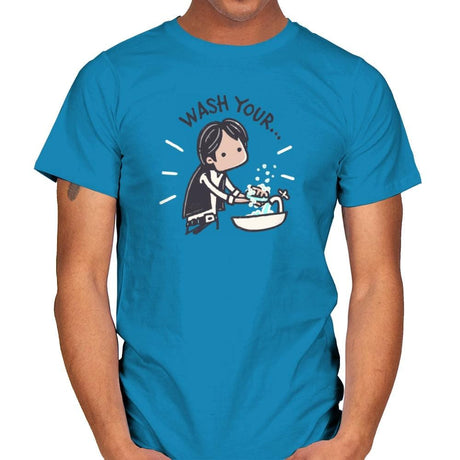 Wash Your Han - Mens T-Shirts RIPT Apparel Small / Sapphire