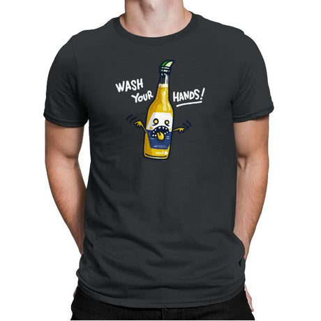 Wash Your Hands - Mens Premium T-Shirts RIPT Apparel Small / Heavy Metal