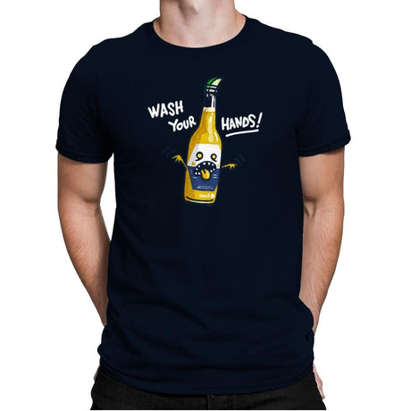 Wash Your Hands - Mens Premium T-Shirts RIPT Apparel Small / Midnight Navy