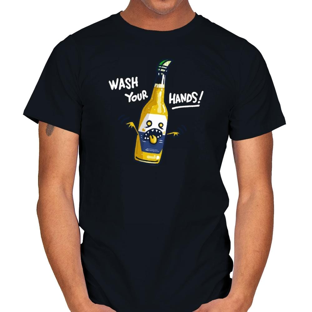 Wash Your Hands - Mens T-Shirts RIPT Apparel Small / Black