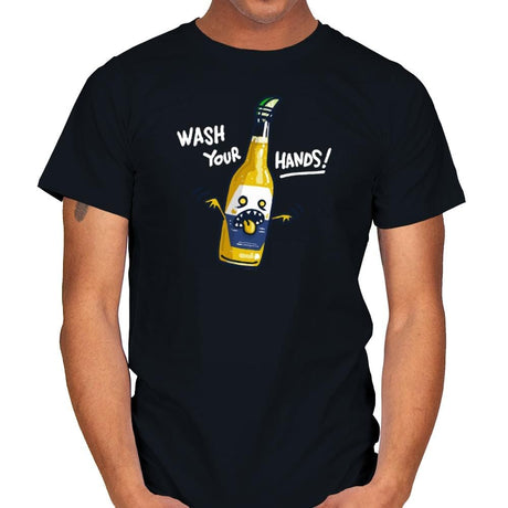 Wash Your Hands - Mens T-Shirts RIPT Apparel Small / Black